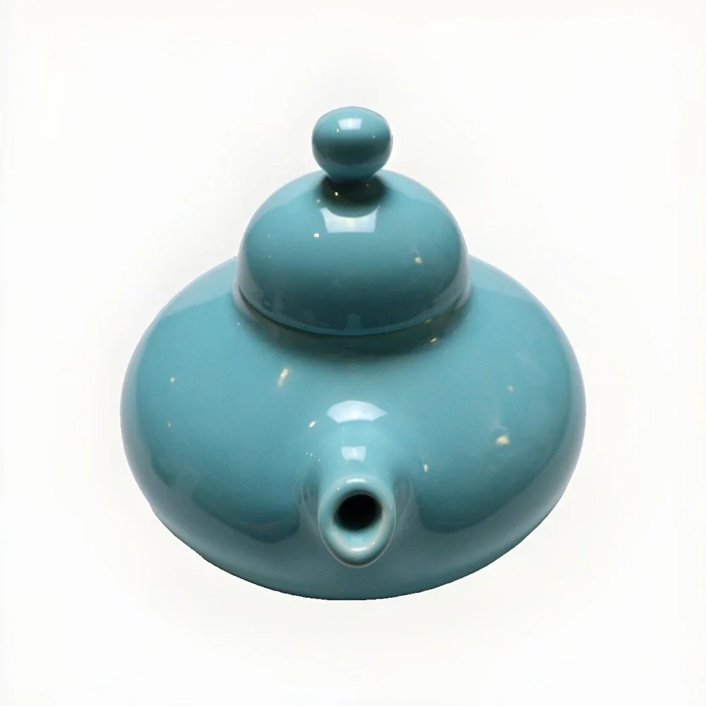 VTG Franciscan Ware El Patio Blue Ceramic Teapot w/Lid 1930's Stamped